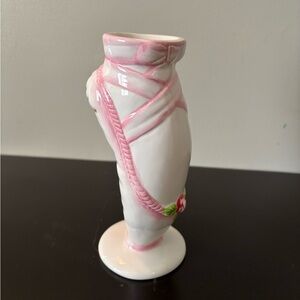 Burton Pink and White Ballet slipper vase